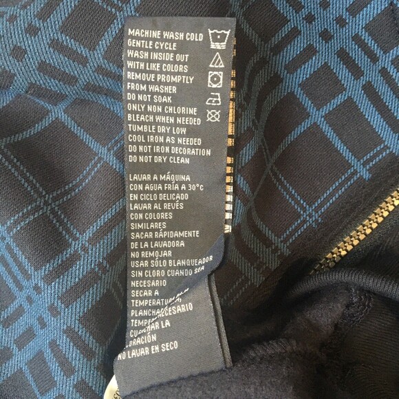 Nautica Mens Sweatshirt XXL Navy Blue Pullover 1/4 Zipper Mock Neck Plaid NWT - Picture 5 of 6